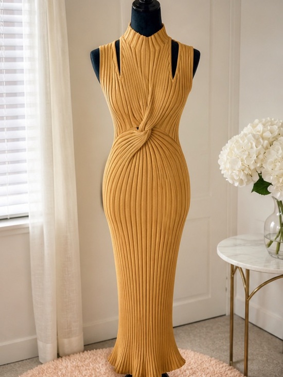 Acler Dresses & Skirts - Ackler ribbed knit maxi dress in the most beautiful warm mustard tone. Sz 4